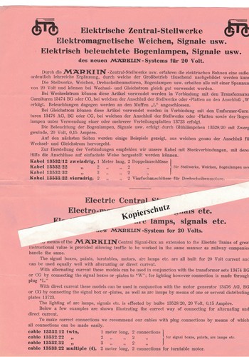 Märklin prospekt elektrische - märklin,