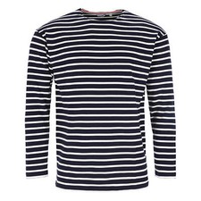 modAS Herren Bretonisches Shirt Streifen Gestreift Langarm Rundhalsausschnitt