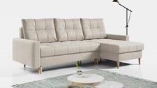 Sofa mit Schlaffunktion - Wohnlandschaft L Form Couch mit Schlaffunktion - ASTRA