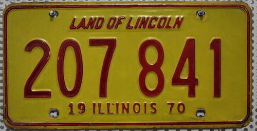 Illinois nummernschild 1970 - nummernschild,