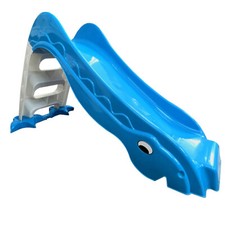 Kinderrutsche Rutsche Kinder Gartenrutsche 133cm Garten Rutsche blau grau