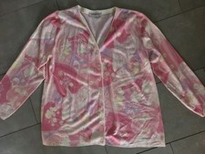 Cashmasoft Damen  Strickjacke  Cardigan Blumen Pulli Gr.46 Blumenmuster Pastell