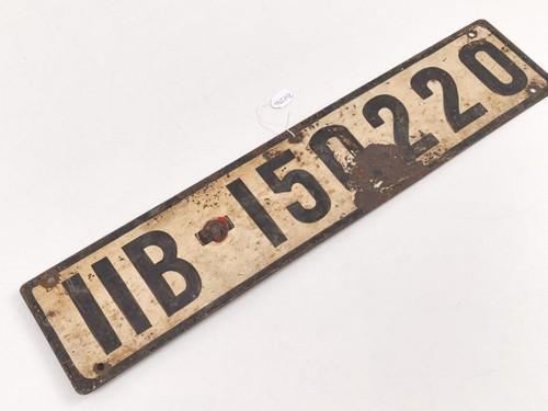 Nummernschild aus der - zeit, des