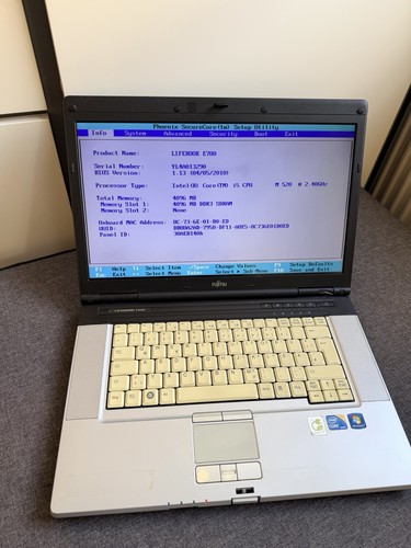 Fujitsu lifebook e780 laptop - lifebook,
