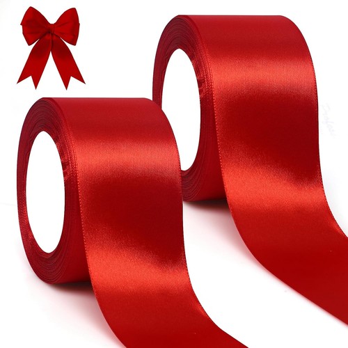 Satinband rot 50mm 46m - rot,
