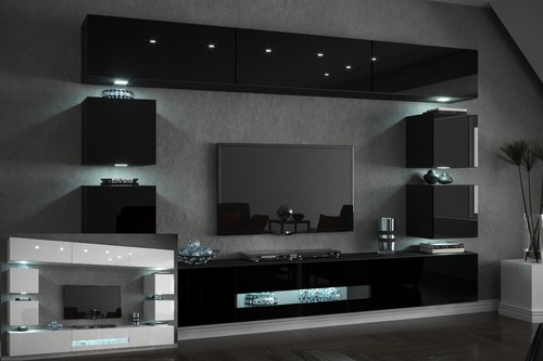 Moderne wohnwand schrankwand - moderne,