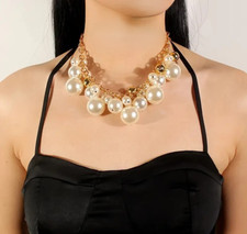 Damen Halskette Perlenkette