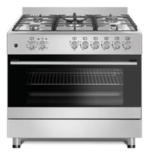 Gasline Gas Standherd 90cm GAG90GOINX Edelstahl Matt mit Gasbackofen LPG/ERDGAS