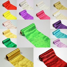 Satin Stoff Rolle Tischläufer