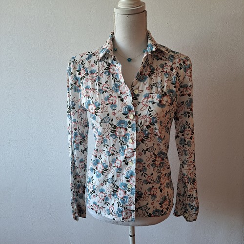 Bluse 36 weiß bunt - bluse,