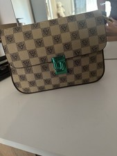 Damen umhängetasche im designer stil, Schachbrett Muster &Magnetverschluss 