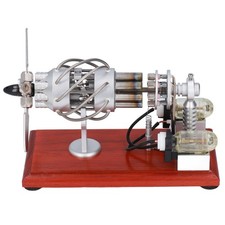 Stirlingmotor Modell Heißer Generator 16 Zylinder Taumelscheibe Pädagogisches