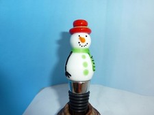 Schöner  Zierkorken - Bottle Stopper - Pourer / Verseur  - Schneemann