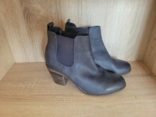 Stiefeletten Stiefel Grau Blau Mit Absatz Mode Queen 37