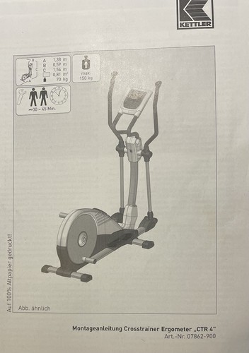 Kettler crosstrainer ergometer - crosstrainer,