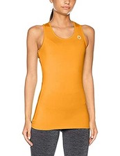 Gregster Damen Fitnesstop Tank-top Sport Laufshirt Gym kurzarm, Orange, L