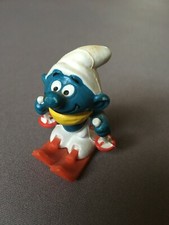 Schlumpf Ski Fahrer rote Ski Peyo Rarität Sammler