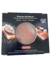 Salt & More Salzblock Rund Rosa 22cm Schneidebrett Grillplatte Servierplatte