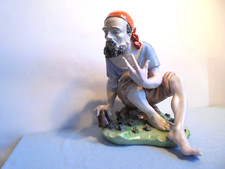 WUNDERSCHÖNE PORZELANFIGUR PIRAT O.Ä. RAUMSCHMUCK KOHLHOFER MEERANE H=24,5 CM
