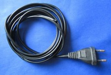 Stromkabel Euro-Stecker offenes Ende schwarz 2,25 m inkl Stecker VDE1x0,75mm²