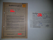 KFZ Brief Fahrzeugbrief 1971 VW Typ 26 16 T2 Doka Pritsche f. Sammler Datenblatt