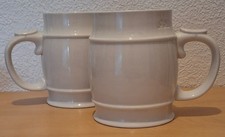 2 neutrale Goebel Oeslauer Manufaktur Bierkrüge  - Höhe 11.5 cm