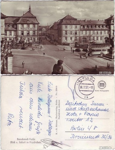 Ansichtskarte fulda blick - ansichtskarte,