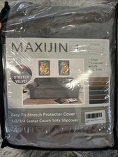 Samt Sofabezug Stretch Sofahusse Abdeckung für 1/2/3/4 Sitzer & L Form Ecksofa