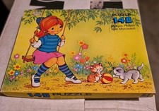 Vintage Puzzle, Mädchen auf
