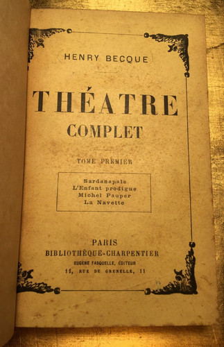 Henry becque theater - henry,