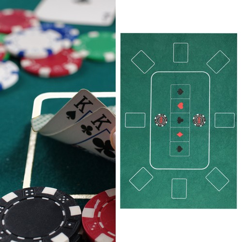 Pokertisch auflage 60x90 grün - auflage,