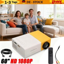 Beamer LED 1080P HD Heimkino Projektor Kino Handy Mini Heimprojektor Tragbarer