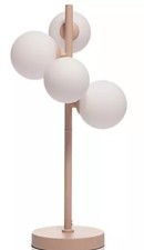 LUMIDA Looks LED-Tischleuchte Kugel-Lampenschirme Schnurschalter Höhe 48cm