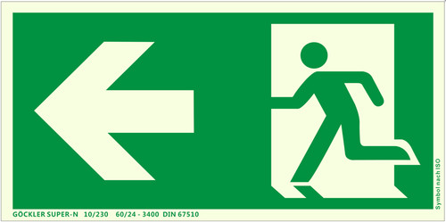 Fluchtweg notausgang schild - fluchtweg,