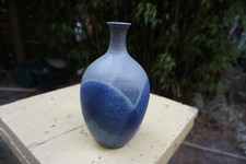 Vase Studiokeramik blau grau H