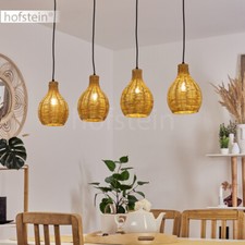Pendel Lampe Schwarz Rattan
