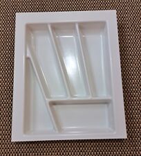 Besteckeinsatz 40er diagonal, OrgaTray weiß, zuschneidbar - LAGERAUFLÖSUNG