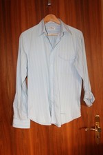 GANT Herrenhemd Rugger M The Hugger Oxford Baumwolle hellblau gestreift sehr gut