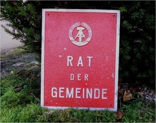 DDR ALU- Wandschild mit