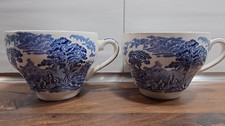 Kaffeetasse Teetasse England blau Enoch Woodland 2 Stück Wedgwood Avon Cottage