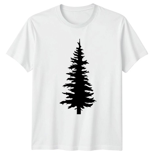 Evergreen pine tree silhouette - evergreen,
