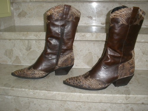 Westernstiefel braun echtleder - westernstiefel,