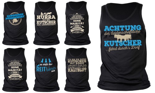 Herren trägershirt pferde - herren,