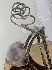 Strass Feder High Heels, Gr