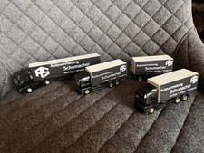 3 LKW der Autovermietung Schumacher in Spaichingen BaWü in H0 1:87 Metall-Zugm.