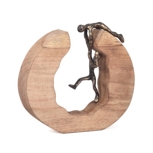 Skulptur holz teamwork - holz,