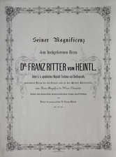 Unterstützungsv. Irrenanstalt (Wien) Urkunde für Franz von Heintl  25.02.66