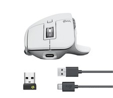 Logitech MX Master 3S  Ergonomische Maus Bluetooth®, Funk   Optisch Hellgrau ...