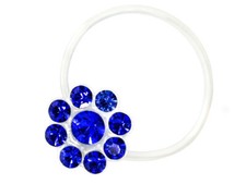 Zehenring Zirkonia Blume 925 Sterling Silber Kristall Glitzer Fuß Schmuck Damen