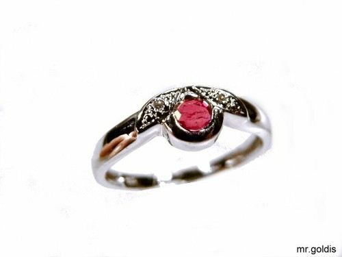 Rubin ring weissgold - weissgold, gold